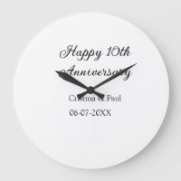 Feliz 10º aniversário simples nome de casamento mi