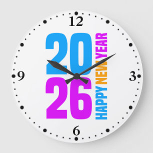 Relógio Grande Feliz ano novo 2026-34568