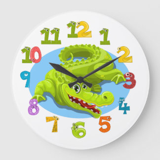 Relógio Grande Feliz crocodilo