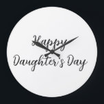 Relógio Grande Feliz dia das filhas é.ple texto de nome mínimo pa<br><div class="desc">Design</div>