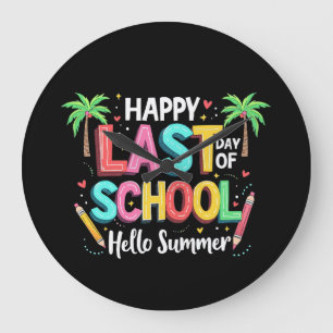 Relógio Grande Feliz Dia do Alô na Escola no Verão