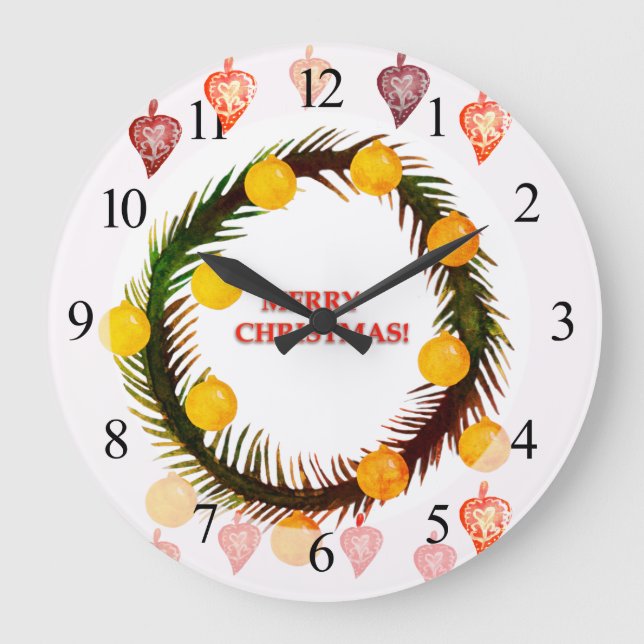 Relógio Grande Feliz Natal (Frente)