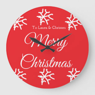 Relógio Grande Feliz Natal adicionar nome texto presente personal