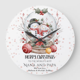 Relógio Grande Feliz Natal Para Os Melhores Avós Do Mundo 