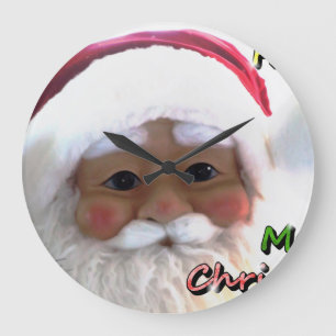 Relógio Grande Feliz Natal Santa Clause