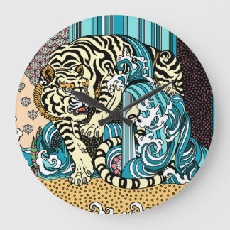 Relógio Grande Feng Shui White Tiger Large Clock