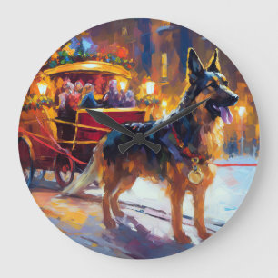 Relógio Grande FESTIE german shepherd Natal