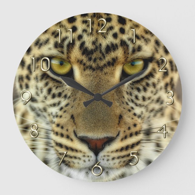 Relógio Grande Fierce Leopard (Frente)