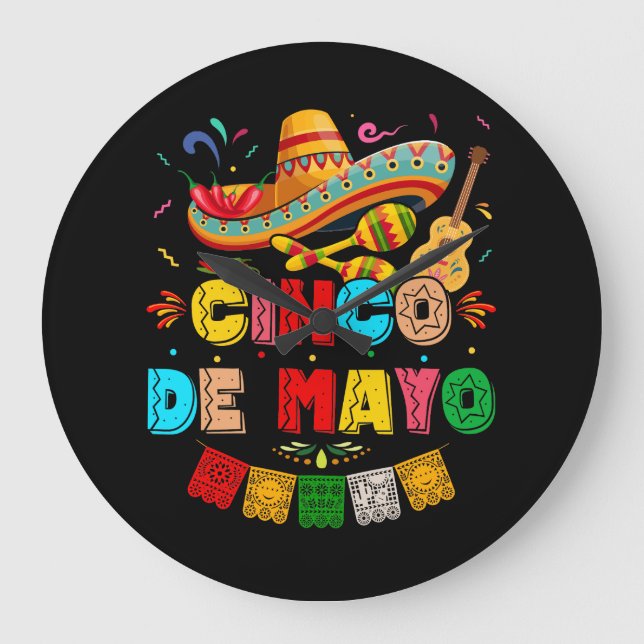 Relógio Grande Fiesta Cinco de Mayo (Frente)