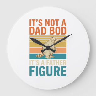Relógio Grande Figura Paternal Divertida Design de Camisa Vintage