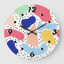 Relógio Grande Figuras abstratas divertidas modernas formas de ve
