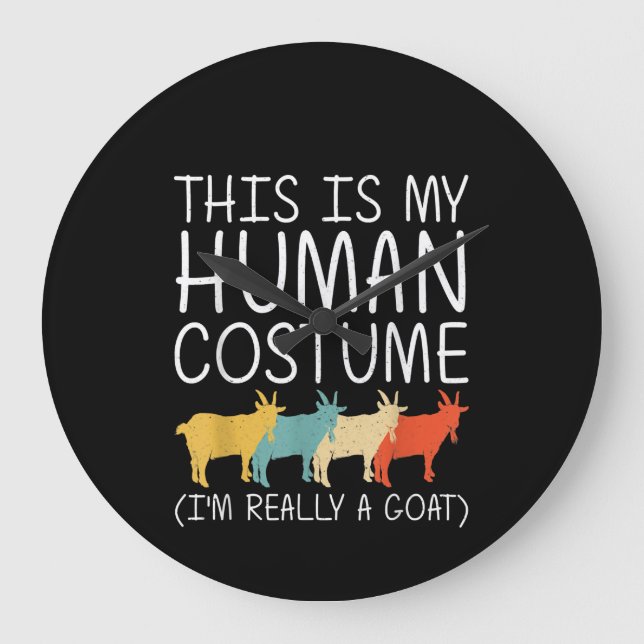 Relógio Grande Figurino Humano de Goat Halloween (Frente)