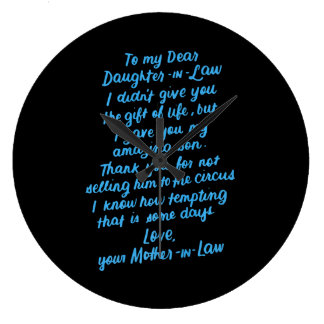 Relógio Grande Filha Engraçada De Direito Para Minha Querida Filh