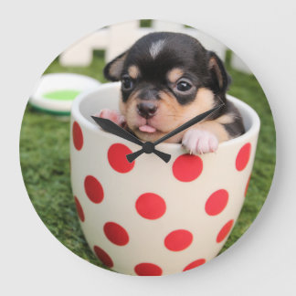 Relógio Grande Filhote de cachorro da chihuahua do Teacup