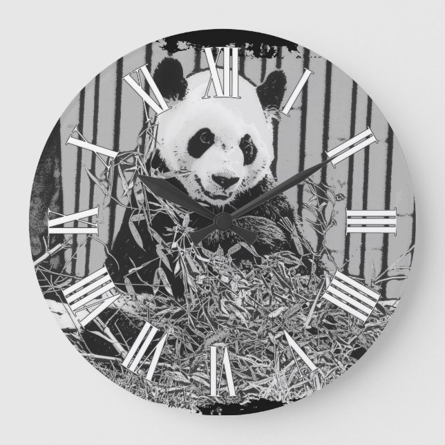 Relógio Grande Filhote de Urso Panda (Frente)