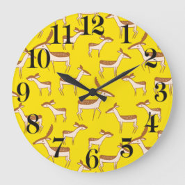 Relógio Grande Filhote de Veado e Família