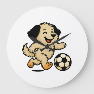 Relógio Grande Filhote jogando futebol