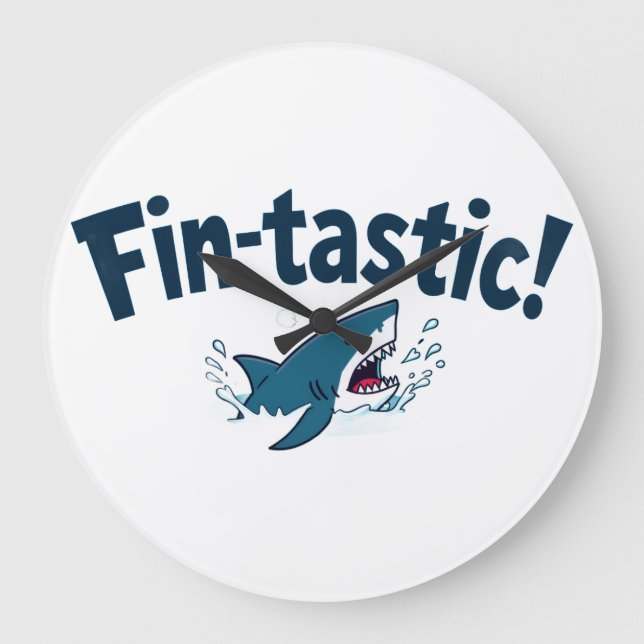 Relógio Grande "Fin_Tastic!" (Frente)