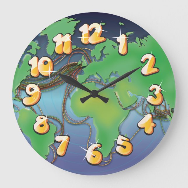 Relógio Grande Fios do mundo - Cabos submarinos (Frente)