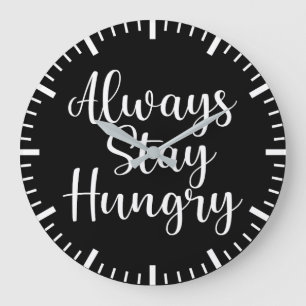 Relógio Grande Fique com fome - Motivação do sucesso do Gym Hustl