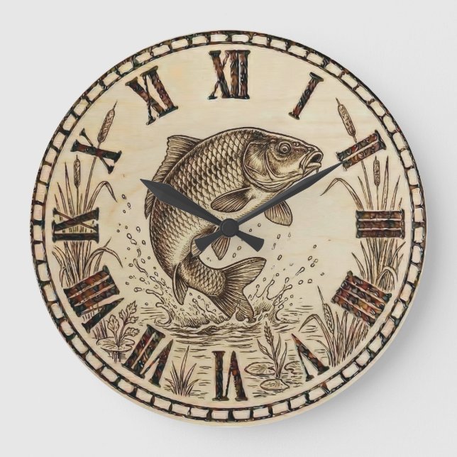 Relógio Grande Fish Wall Clock (Frente)