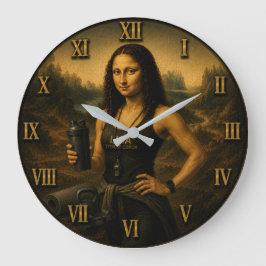 Relógio Grande Fitness Coach Funny Mona Lisa Trainer Gift for Gym
