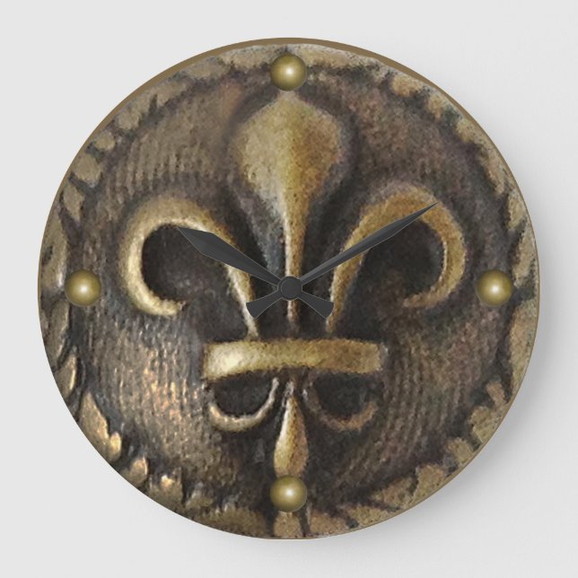 Relógio Grande Fleur De Lis Medallion (Frente)