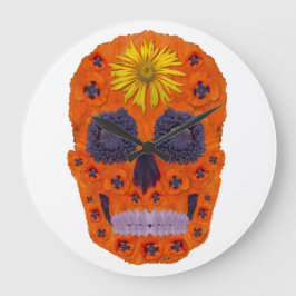 Relógio Grande Flor - Caveira 1