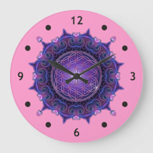 Relógio Grande FLOR DA VIDA / Blume des Lebens - Mandala I