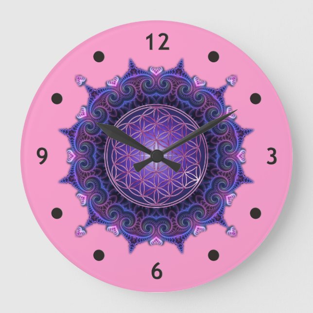 Relógio Grande FLOR DA VIDA / Blume des Lebens - Mandala I (Frente)