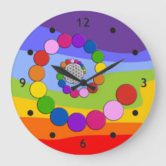 Relógio Grande Flor da Vida / Blume des Lebens - pontos em espira