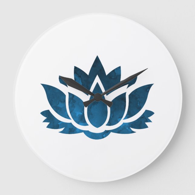 Relógio Grande Flor de Lotus (Frente)