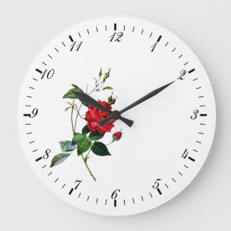 Relógio Grande flor de rosa vermelha
