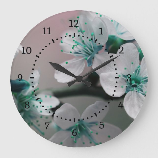 Relógio Grande Flor de Teto Contemporâneo Russo (Frente)