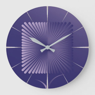 Relógio Grande Flor quadrada violeta