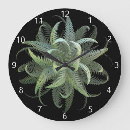 Relógio Grande Floração de Samambaia Fractal