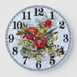 Relógio Grande Floral Elegance 10.75" Round Acrylic Wall Clock