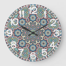 Floral Geométrico Marroquino Vintage Azul e Turque