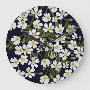 Relógio Grande Flores de campo branco: padrão de colheita.
