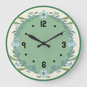 Relógio Grande Flores de cozinha