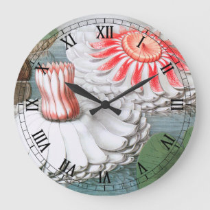 Relógio Grande Flores de Nenúfar Antigos, Nenúfares em um Lago