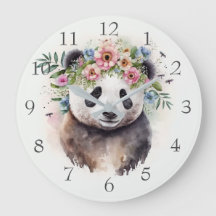 Flores de Panda Aquarela