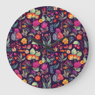 Relógio Grande Flores Decorativas: Portalha da Vintagem Sem Sebo