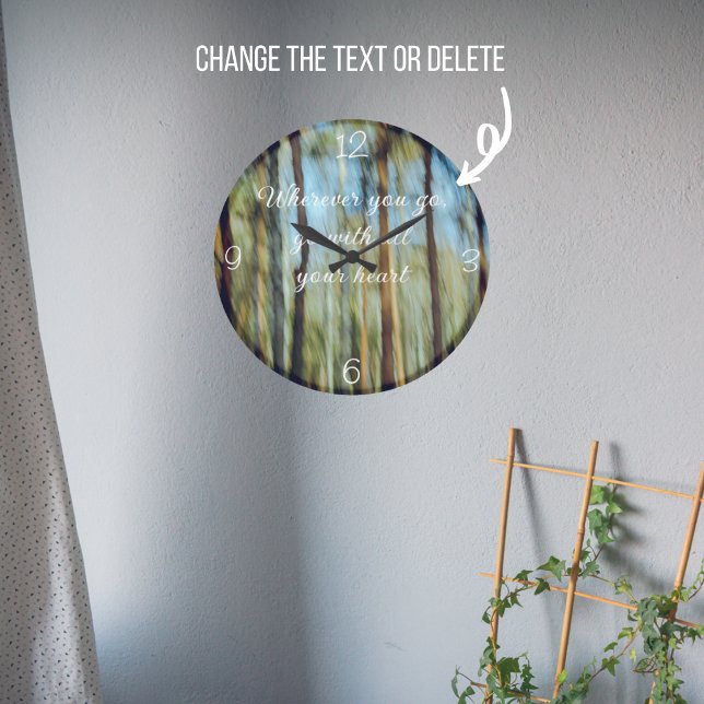 Relógio Grande Floresta de pinheiro sunny (Criador carregado)