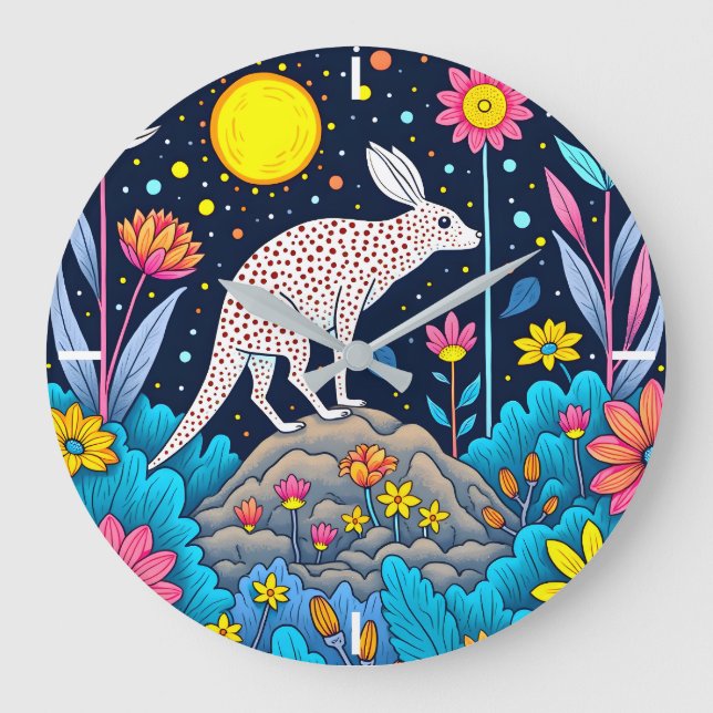 Relógio Grande Floresta Noturna Sonhadora (Frente)