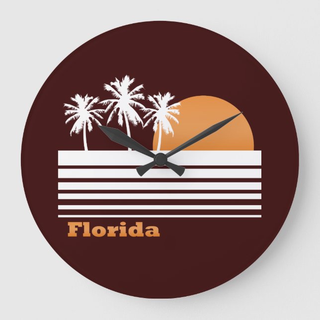 Relógio Grande Florida retro (Frente)