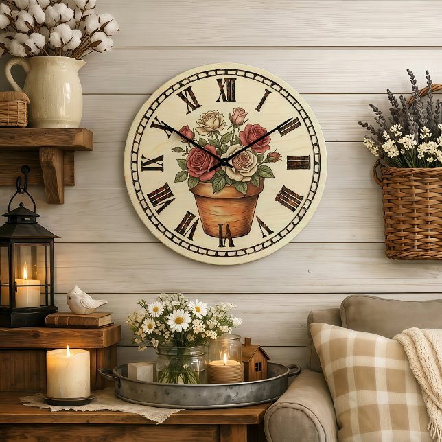 Relógio Grande flowers - Wall Clock (Criador carregado)