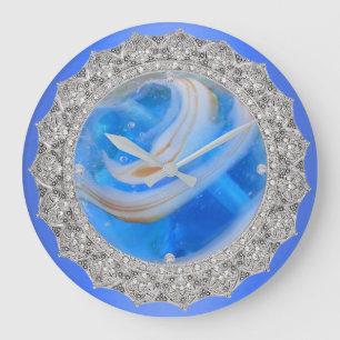 Relógio Grande Fluxo Azul