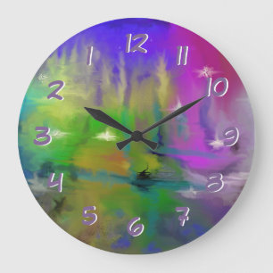 Relógio Grande Fogos de artifício desvanecidos invertem o tempo