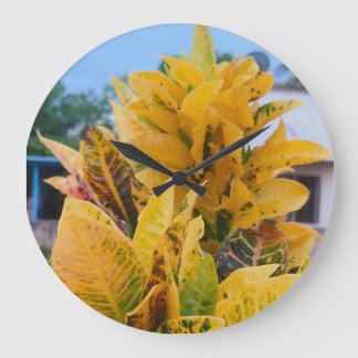 Relógio Grande Folha amarela